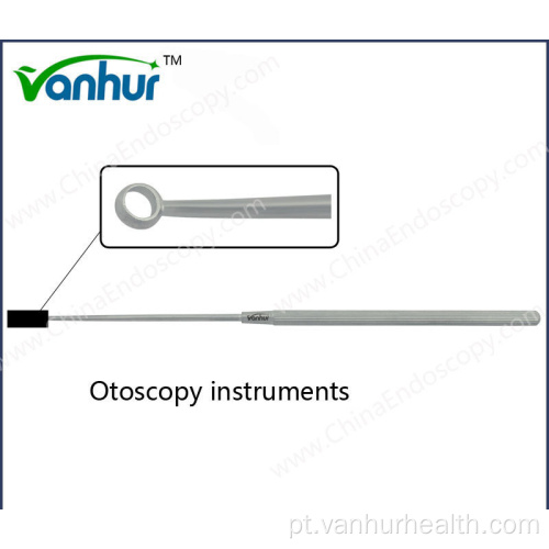 Cureta de ouvido em aço inoxidável para instrumentos de otoscopia